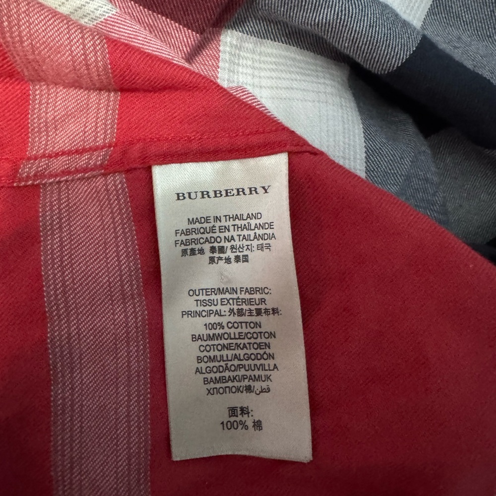 Burberry Brit Red and Black Plaid Shirt - Picture 4 of 4
